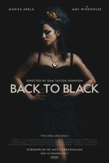 Phone wallpaper featuring the poster of the movie Back to Black with a portrayal of Amy Winehouse, directed by Sam Taylor-Johnson, screenplay by Matt Greenhalgh.