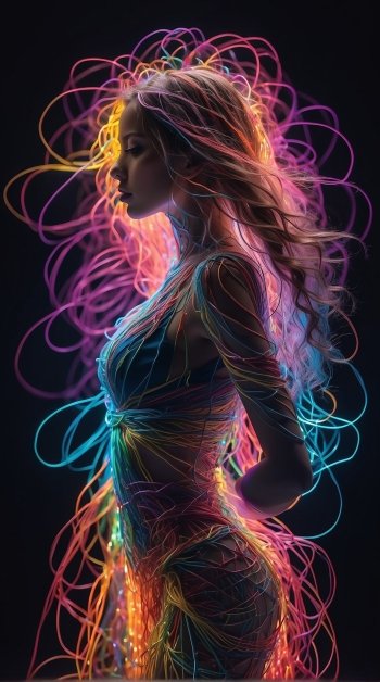  Wired Girl Phone Wallpaper