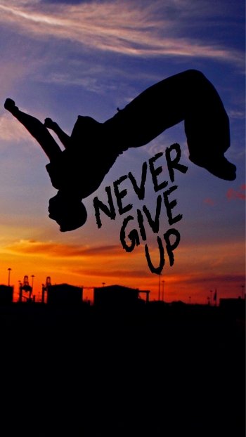  Motivation Phone Wallpaper contain text &quot;NEVER GIVE UP&quot;