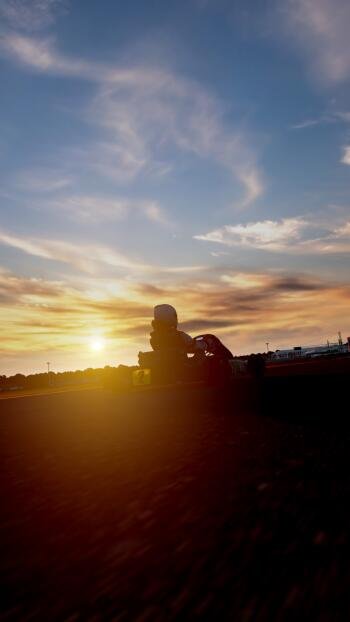  Karting At Sun-Blinding Sunset