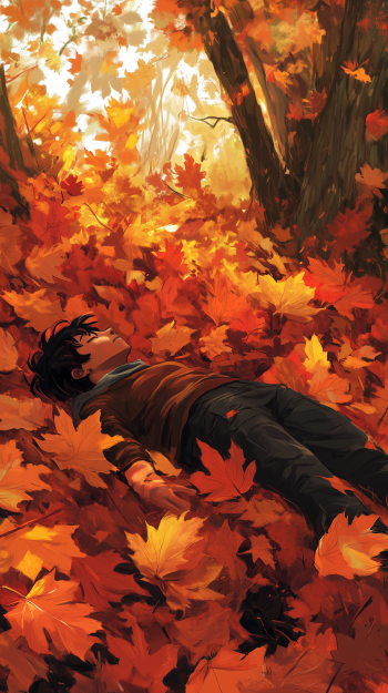 leaf pile Autumn leaf nature relaxation Phone Wallpaper