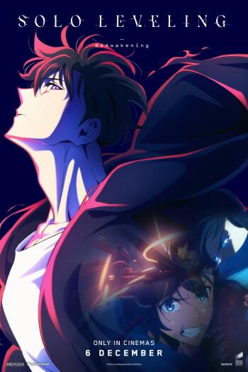 A stylish phone wallpaper featuring Sung Jin-Woo from Solo Leveling: ReAwakening, showcasing bold colors and dynamic imagery, highlighting the anime's intense themes and characters.