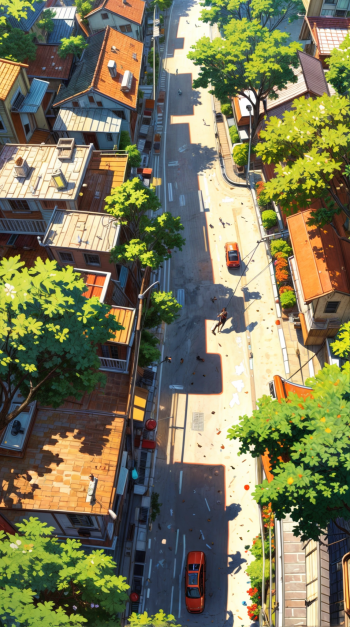 Anime anime city anime concept art anime landscape Phone Wallpaper