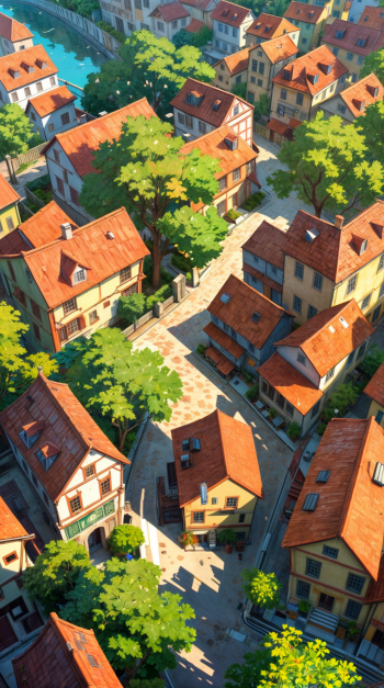 Anime anime city anime concept art anime landscape Phone Wallpaper