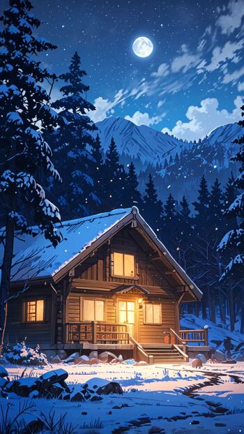 Anime star divine Home winter winter anime Phone Wallpaper