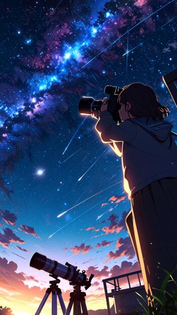Anime artistic sky beauty of nature telescope Sky Anime Phone Wallpaper