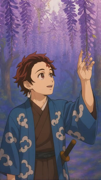 Anime Tanjiro Kamado Demon Slayer: Kimetsu no Yaiba Phone Wallpaper