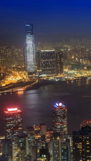 night China man made Hong Kong Phone Wallpaper