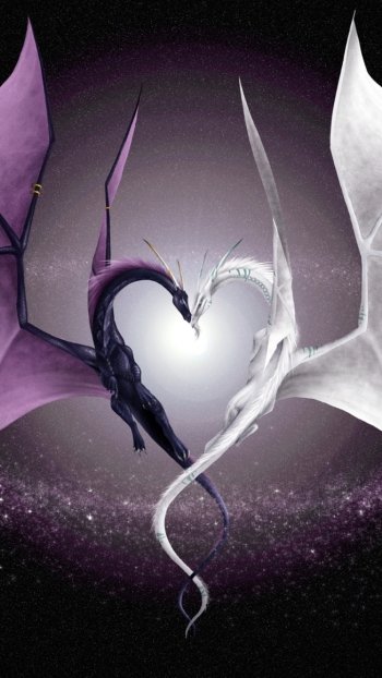 love fantasy dragon Phone Wallpaper