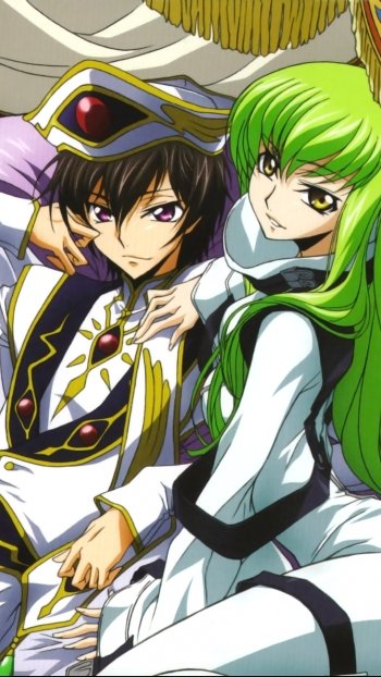 Suzaku Kururugi Lelouch Lamperouge C.C. (Code Geass) Anime Code Geass Phone Wallpaper