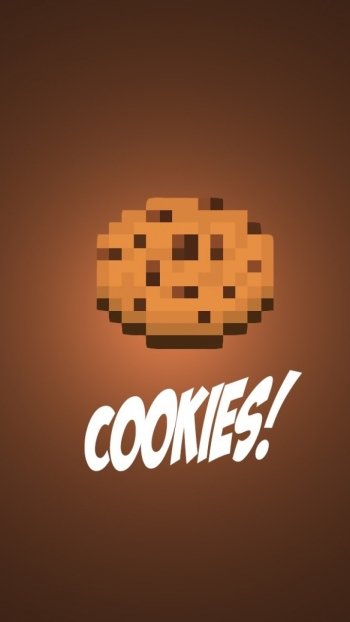 brown cookie video game Minecraft Phone Wallpaper