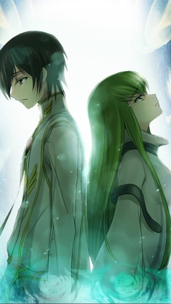 Lelouch Lamperouge C.C. (Code Geass) Anime Code Geass Phone Wallpaper