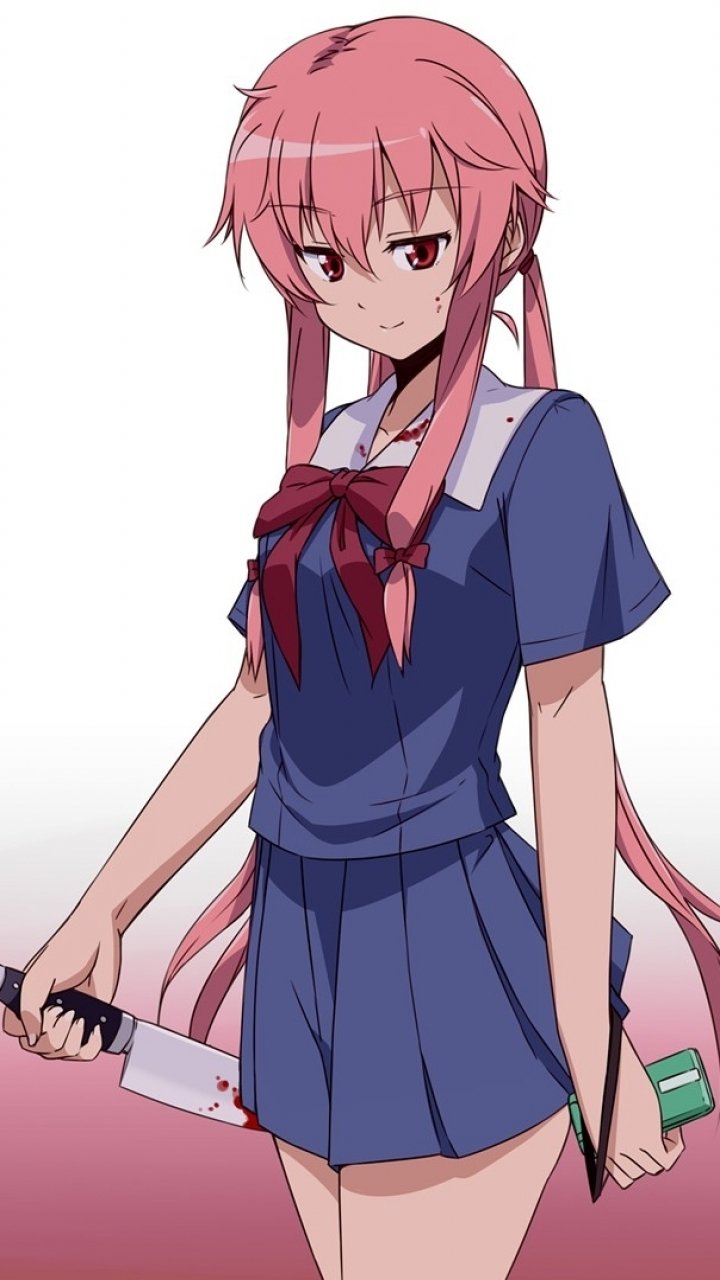 Download Yuno Gasai Anime Mirai Nikki Phone Wallpaper