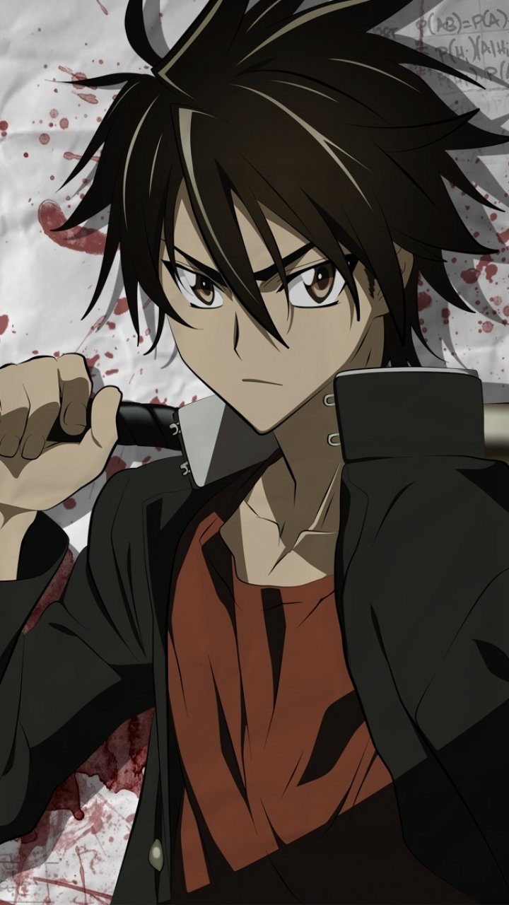 Download Undead Takashi Komuro Anime Highschool Of The Dead Phone Wallpaper