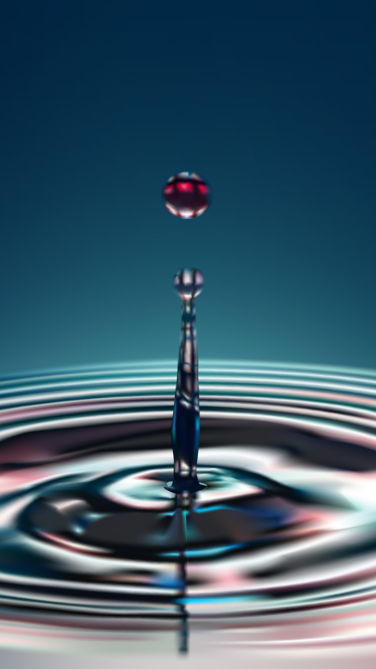 Artistic Water Drop Phone Wallpaper - Mobile Abyss