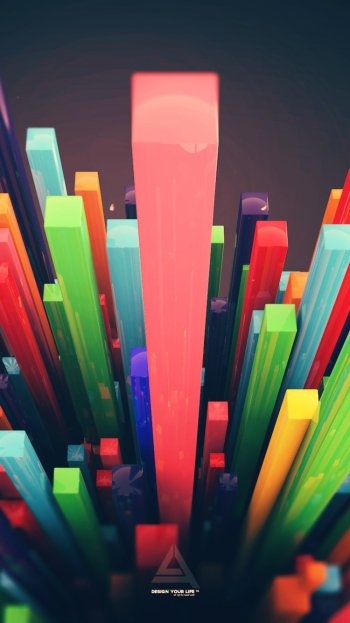 colorful 3D Abstract artistic Phone Wallpaper