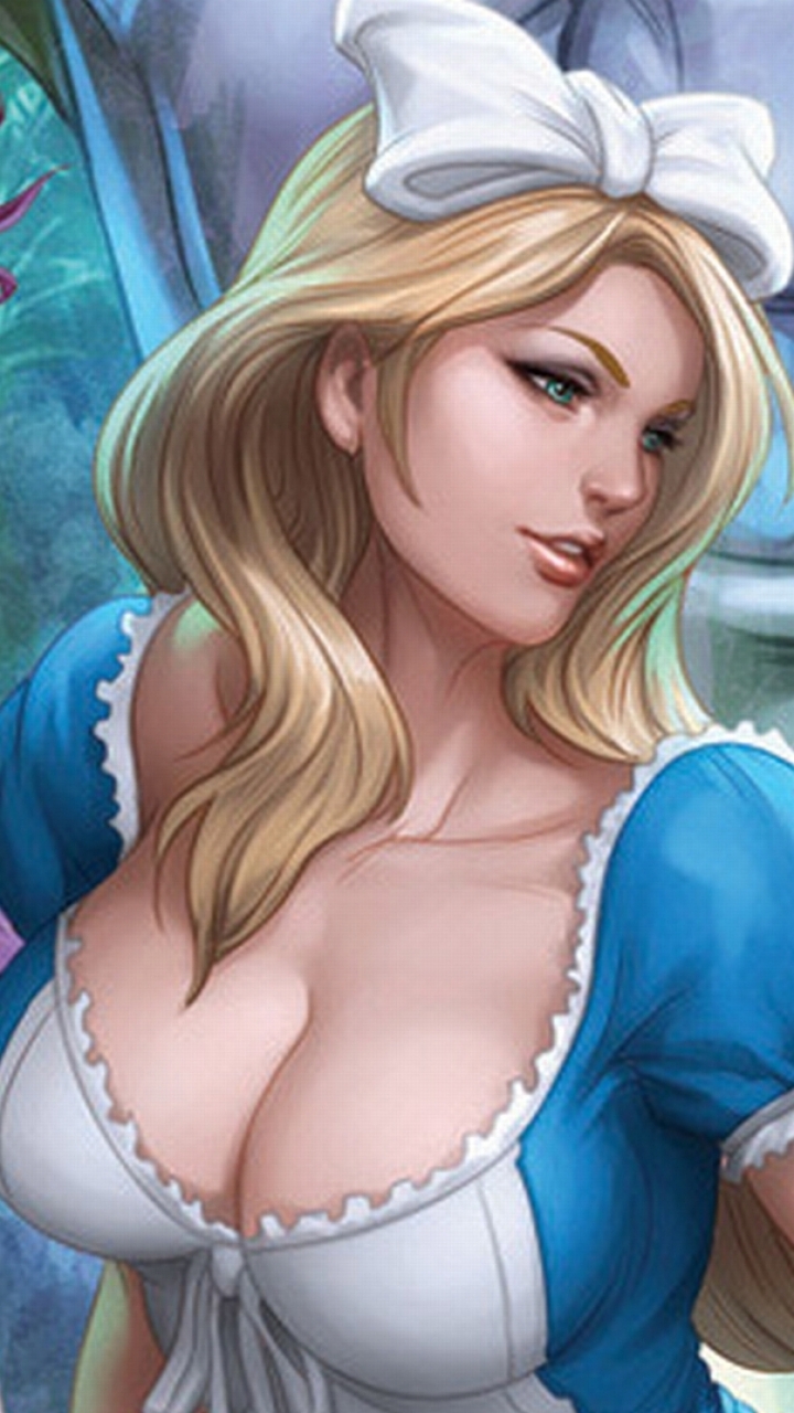 Grimm Fairy tales:  Alice's Adventures in Wonderland Phone Wallpaper