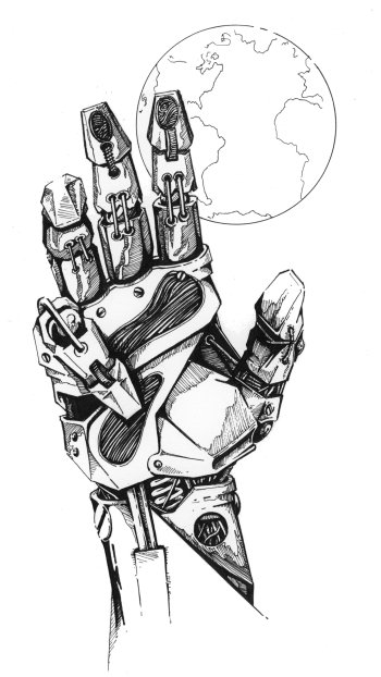 Sci Fi robot Phone Wallpaper