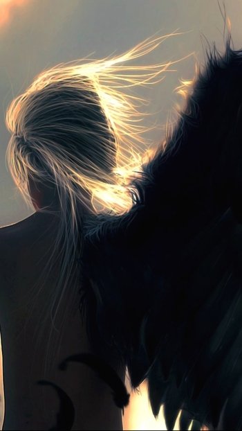 feather fantasy angel Phone Wallpaper