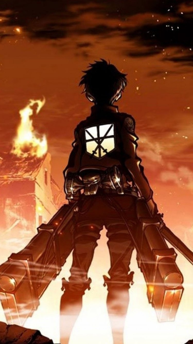 Download Eren Yeager Anime Attack On Titan Phone Wallpaper