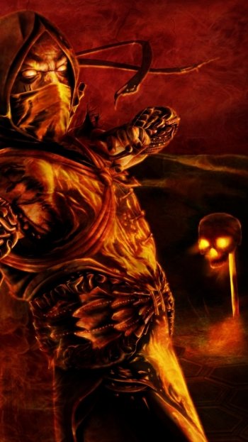 Scorpion (Mortal Kombat) video game Mortal Kombat Phone Wallpaper