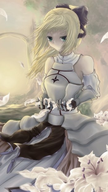 Saber Lily Anime Fate/Stay Night Phone Wallpaper