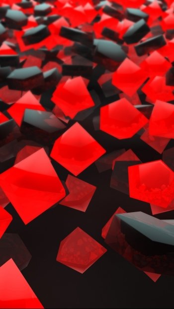 black cube pattern Abstract red abstract black red and black Phone Wallpaper
