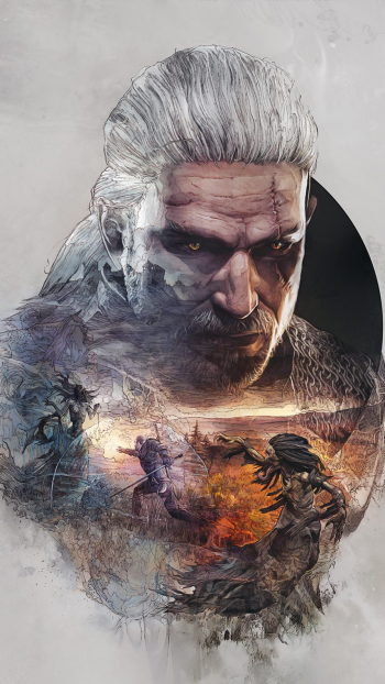 Geralt of Rivia video game The Witcher 3: Wild Hunt Phone Wallpaper