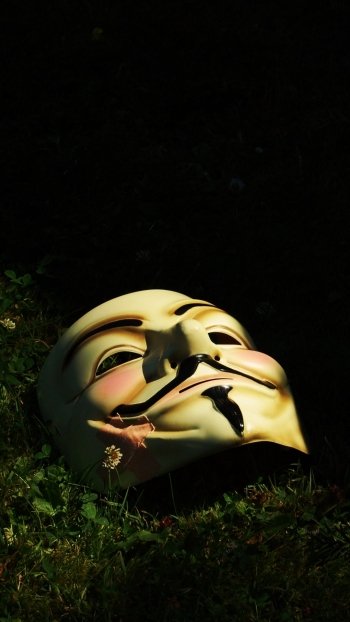 mask dark anonymous Phone Wallpaper