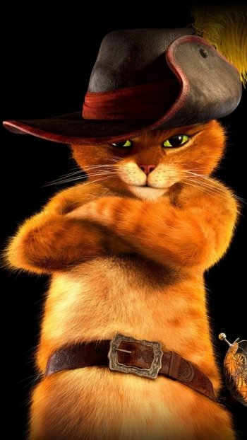 hat cat movie Puss in Boots Phone Wallpaper