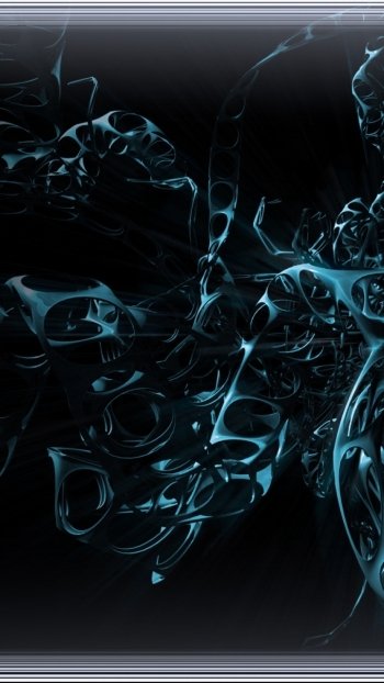 blue dark CGI 3D Abstract turquoise abstract blue Phone Wallpaper