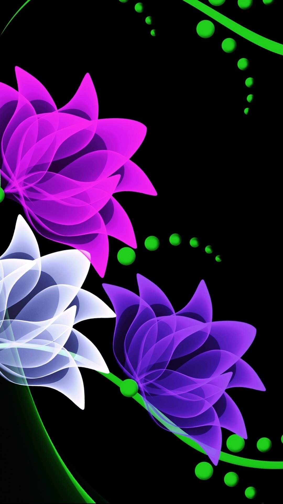 Download Neon Artistic Flower Phone Wallpaper