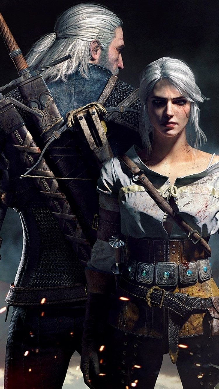 Download Ciri (The Witcher) Geralt Of Rivia Video Game The Witcher 3: Wild Hunt Phone Wallpaper