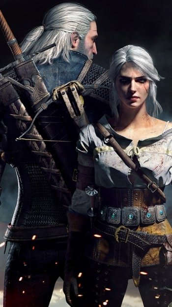 Ciri (The Witcher) Geralt of Rivia video game The Witcher 3: Wild Hunt Phone Wallpaper