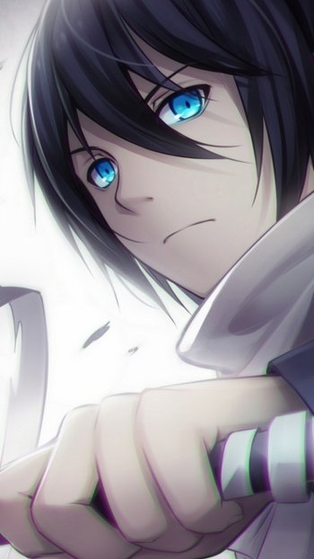 blue eyes Yato (Noragami) Anime Noragami Phone Wallpaper