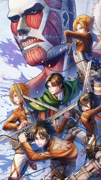 Annie Leonhart Mikasa Ackerman Eren Yeager Armin Arlert Levi Ackerman Anime Attack on Titan Eren & Mikasa Phone Wallpaper