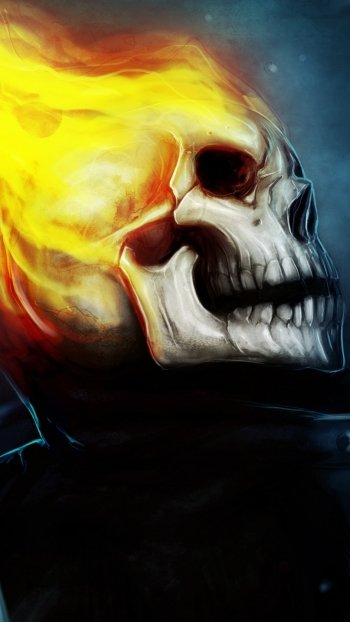 Comic Ghost Rider Phone Wallpaper