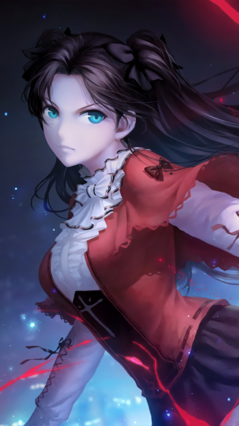 Rin Tohsaka Anime Fate/Stay Night Phone Wallpaper
