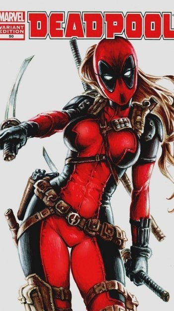 Comic Lady Deadpool Phone Wallpaper