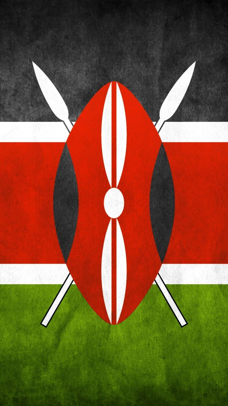 Flag of Kenya Phone Wallpaper