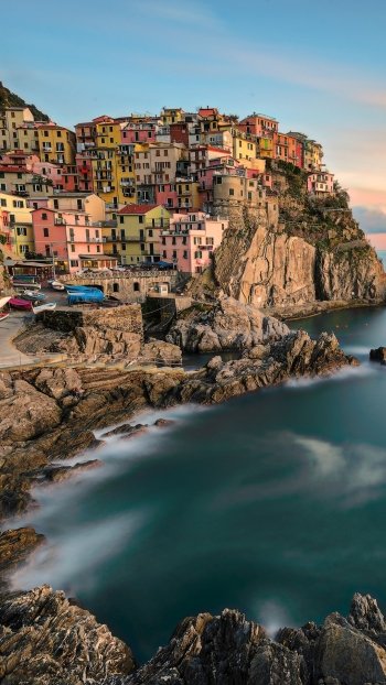 man made Manarola Phone Wallpaper