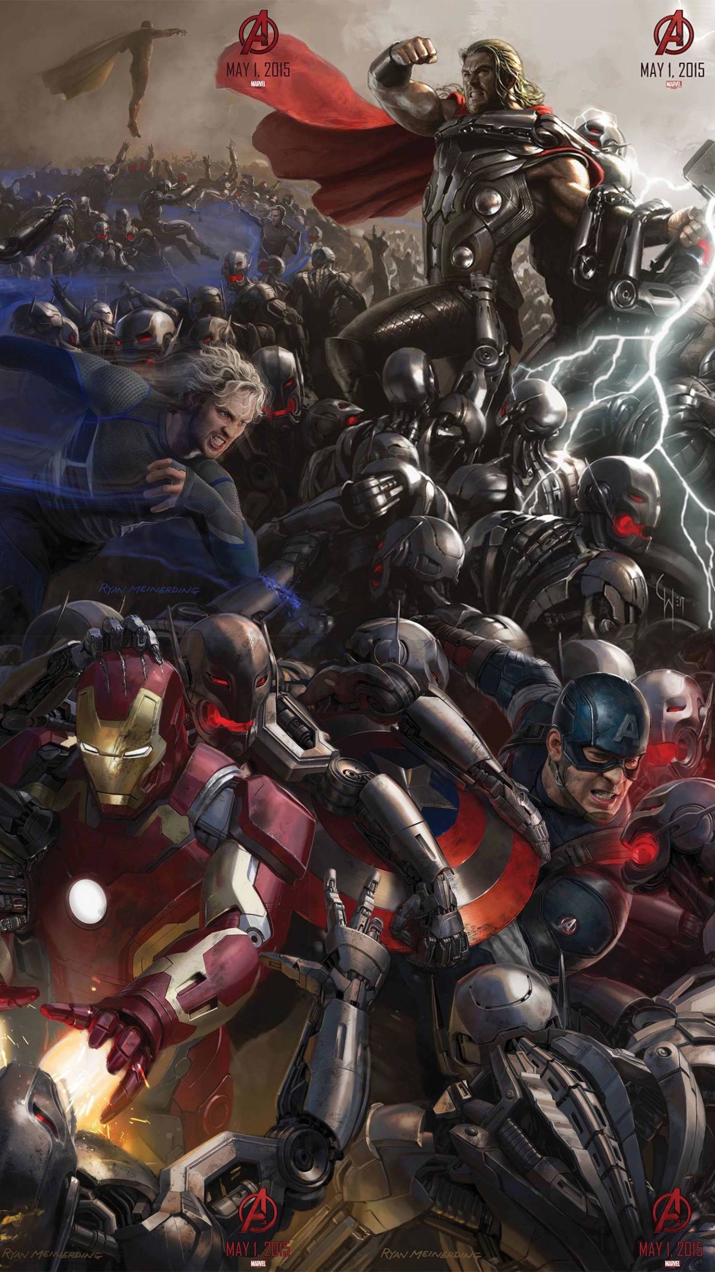 Avengers: Age of Ultron Phone Wallpaper by Ryan Meinerding - Mobile Abyss