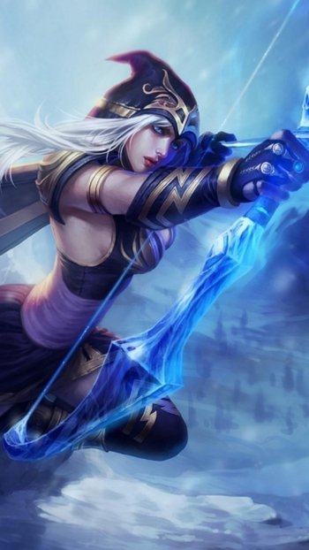 Arrow (TV Show) bow archer white hair woman warrior fantasy Ashe (League Of Legends) video game League Of Legends Phone Wallpaper