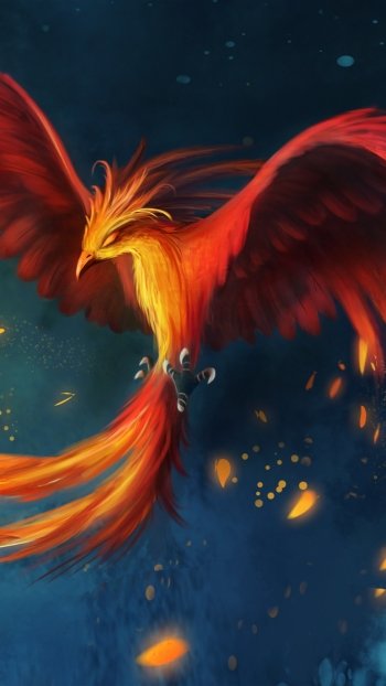 fantasy phoenix Phone Wallpaper