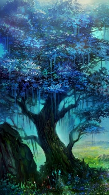 building tree temple fantasy landscape fantasy landscape Phone Wallpaper