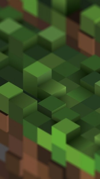 cube video game Minecraft Phone Wallpaper