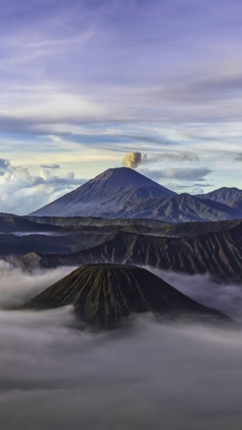 morning Java (Indonesia) Indonesia volcano nature Mount Bromo Phone Wallpaper