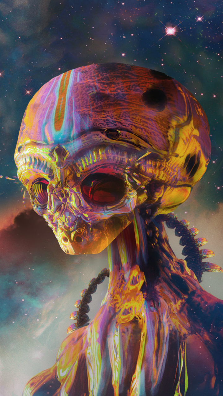Sci Fi Alien Phone Wallpaper by Jeremy Opio