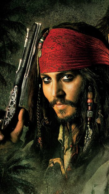 Jack Sparrow Johnny Depp movie Pirates Of The Caribbean: Dead Man's Chest Phone Wallpaper