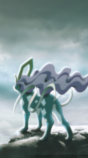 Suicune (Pokémon) Anime Pokemon Phone Wallpaper